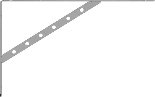 vidaXL Heavy-Duty Stainless Steel Shelf Brackets Silver 400x25mm 4pcs 30300