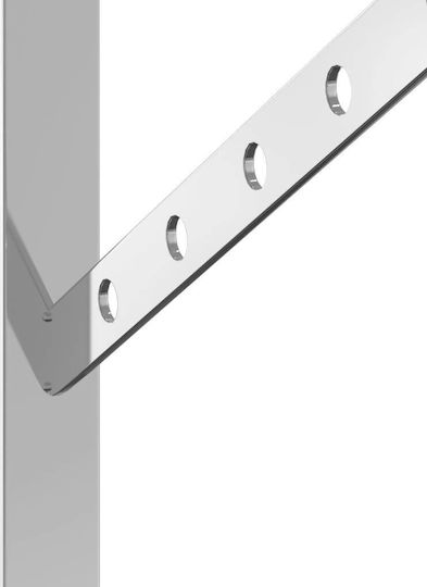 vidaXL Heavy-Duty Stainless Steel Shelf Brackets Silver 400x25mm 4pcs 30300