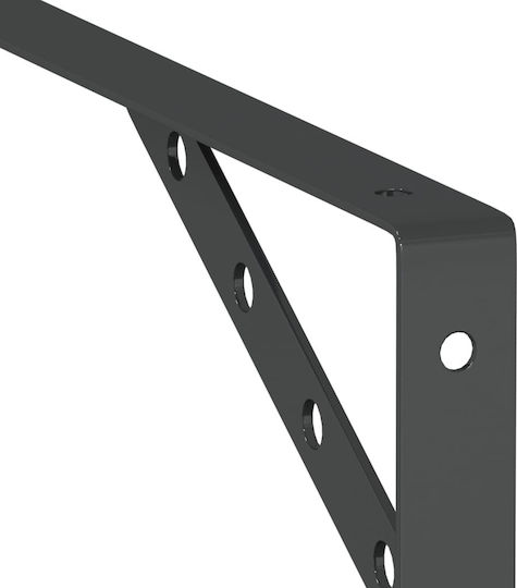 vidaXL Heavy-Duty Stainless Steel Shelf Brackets Silver 30x25mm 4pcs 30304