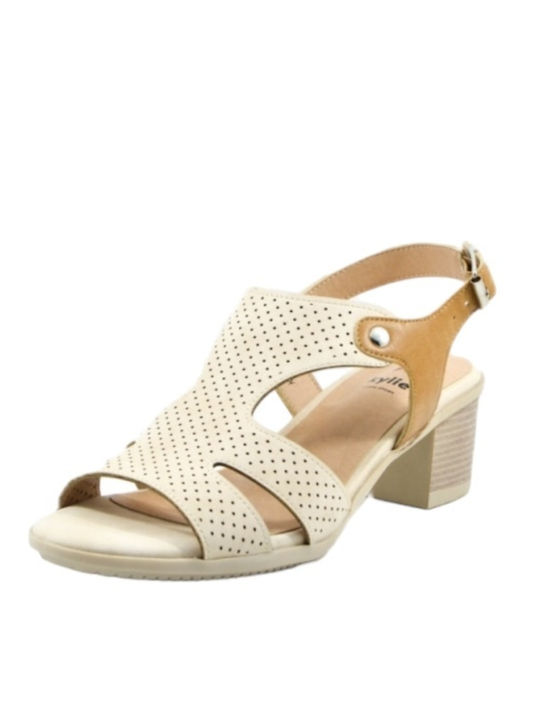 Kylie Crazy Damen Sandalen in Beige Farbe