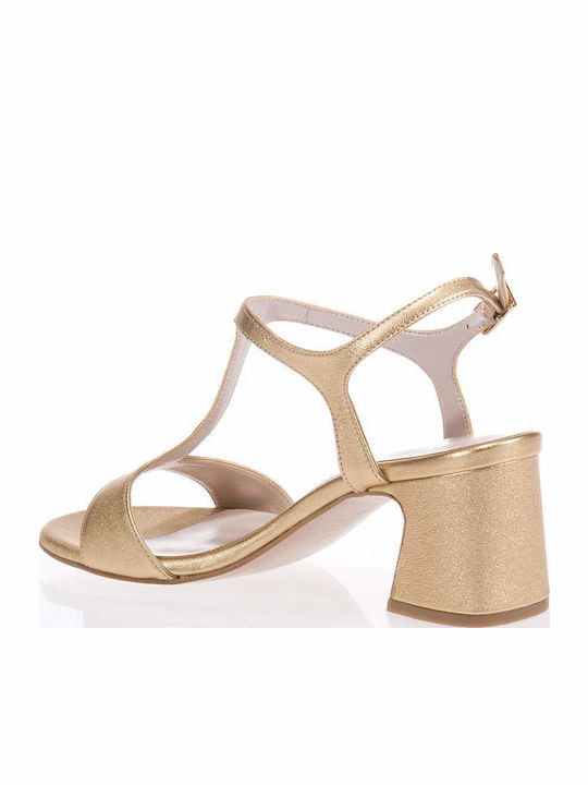 Fardoulis Leather Sandals Gold