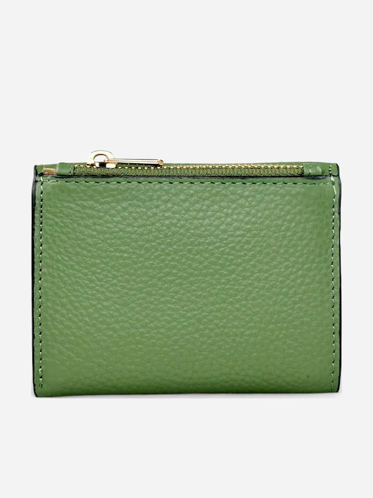 Small Leather Women's Wallet Classic with RFID Green