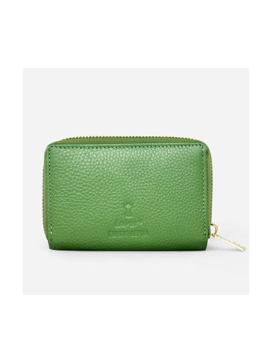 Lavor Small Leather Women's Wallet with RFID Green