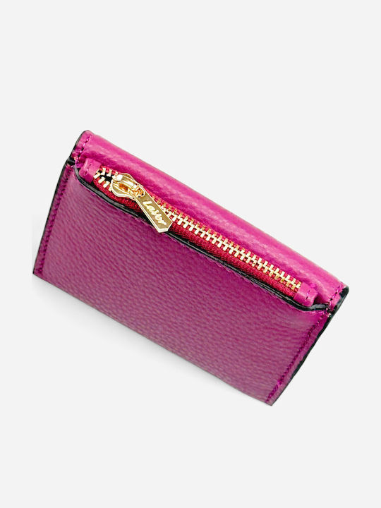 Small Leather Women's Wallet Classic with RFID Purple