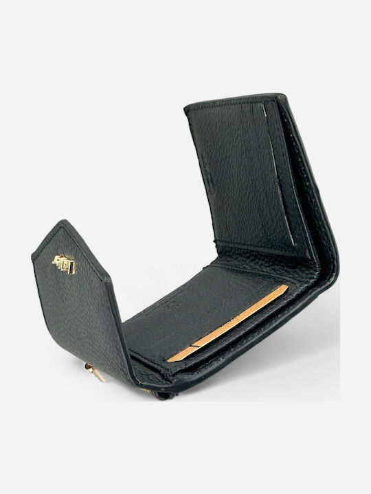 Small Leather Women's Wallet Classic with RFID Black