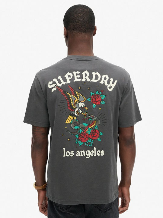 Superdry Herren T-Shirt Kurzarm Gray