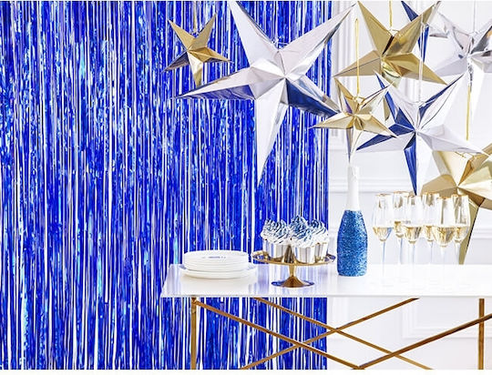 PartyDeco Κουρτίνα για Party σε Μπλε χρώμα 90εκ.