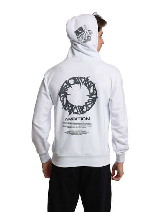 Paco & Co Men's Sweatshirt with Hood White