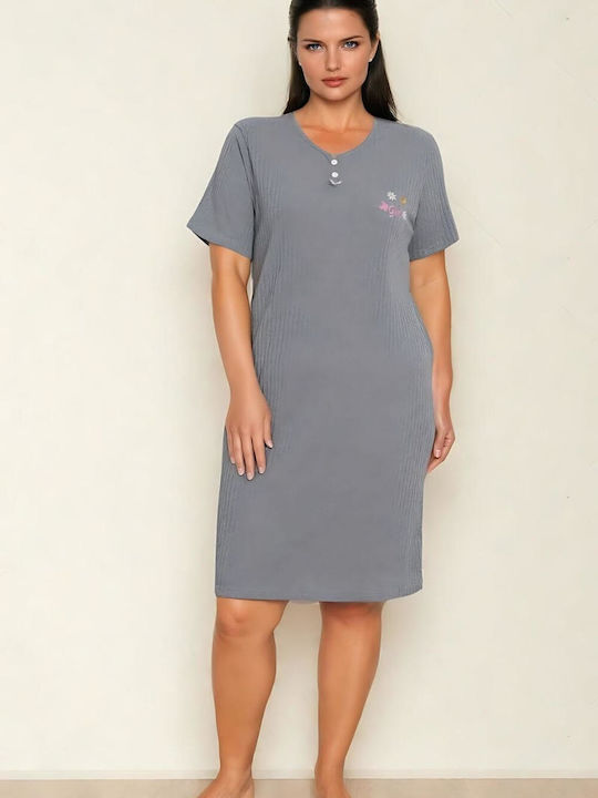 Asel Summer Women's Nightdress Gray