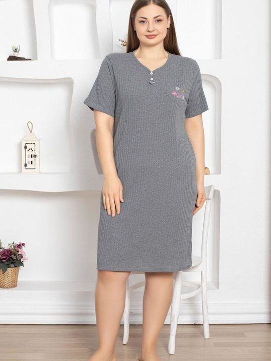 Asel Summer Women's Nightdress Gray