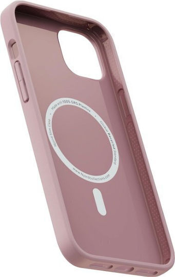 Husă Njord 100% Grs Magsafe pentru iPhone 15 Plus, roz roșu