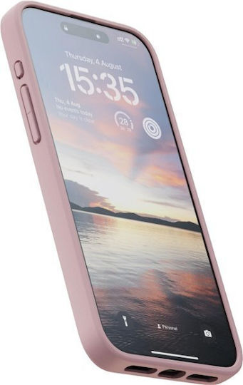Husă Njord 100% Grs Magsafe pentru iPhone 15 Plus, roz roșu