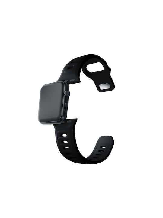3MK Curea Silicon cu Pin Negru (Apple Watch 38/40/41/42mm)