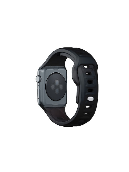 3MK Curea Silicon cu Pin Negru (Apple Watch 38/40/41/42mm)