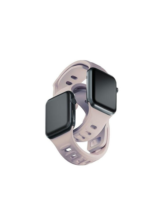 3MK Armband Silikon mit Pin Rosa (Apple Watch 44/45/46mm/Ultra 49mm)