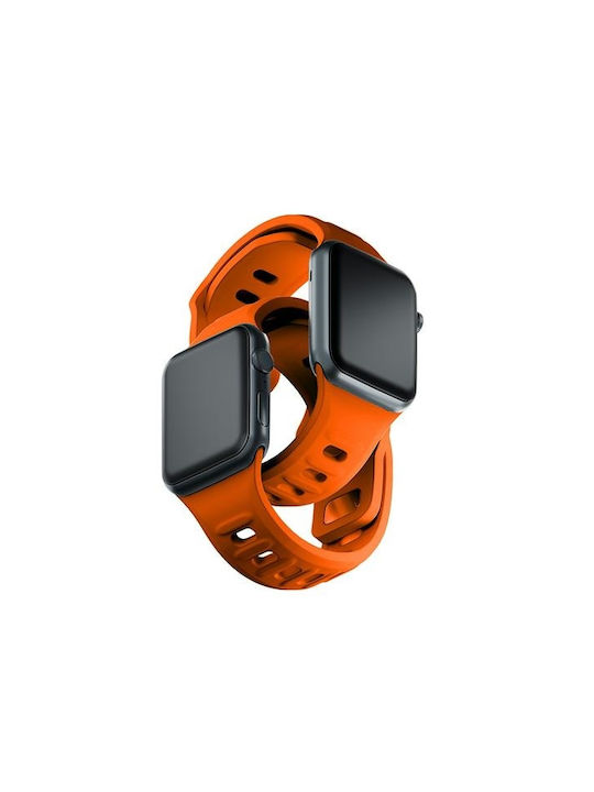 3MK Curea Silicon cu Pin Portocaliu (Apple Watch 38/40/41/42mm)