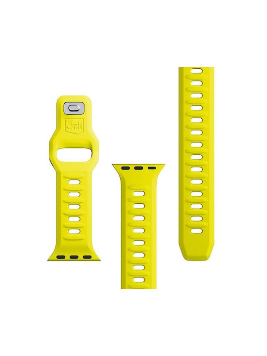3MK Strap Silicone with Pin Yellow (Apple Watch 38/40/41/42mm)
