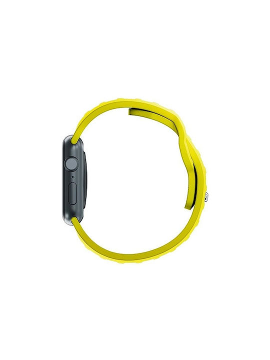 3MK Curea Silicon cu Pin Galben (Apple Watch 44/45/46mm/Ultra 49mm)