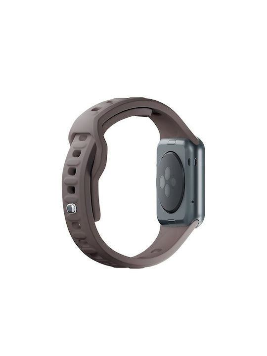 3MK Λουράκι Σιλικόνης με Pin Καφέ (Apple Watch 44/45/46mm/Ultra 49mm)