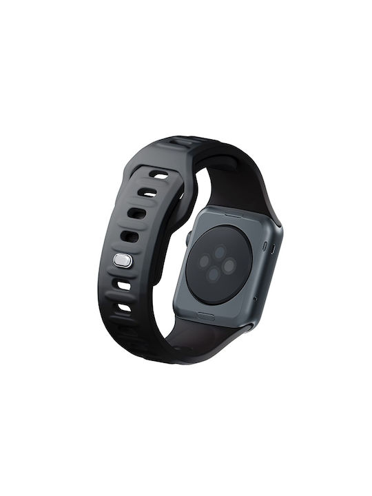 3MK Armband Silikon mit Pin Schwarz (Apple Watch 44/45/46mm/Ultra 49mm)