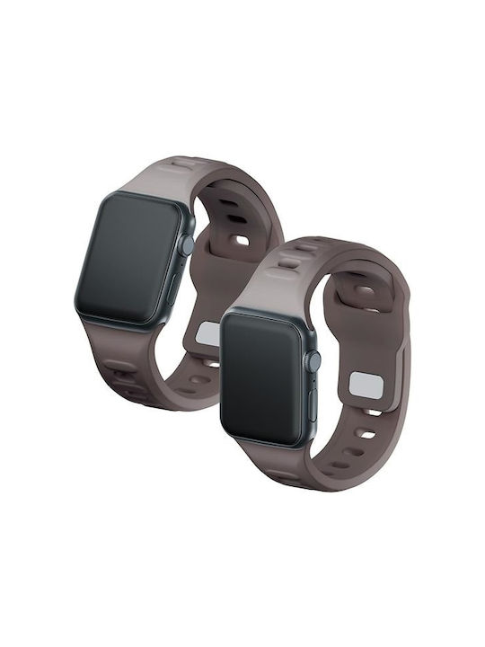 3MK Λουράκι Σιλικόνης με Pin Καφέ (Apple Watch 44/45/46mm/Ultra 49mm)