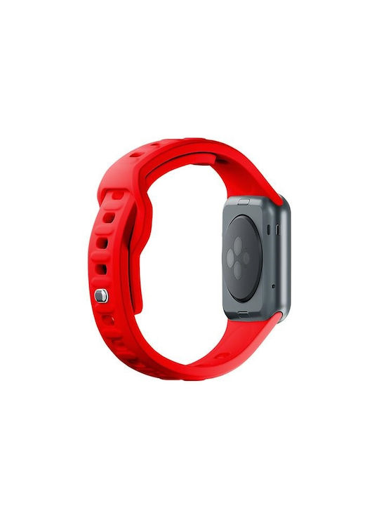 3MK Λουράκι Σιλικόνης με Pin Κόκκινο (Apple Watch 44/45/46mm/Ultra 49mm)