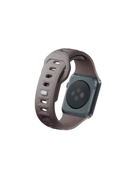 3MK Каишка Силикон с Pin Кафяв (Apple Watch 38/40/41/42mm)