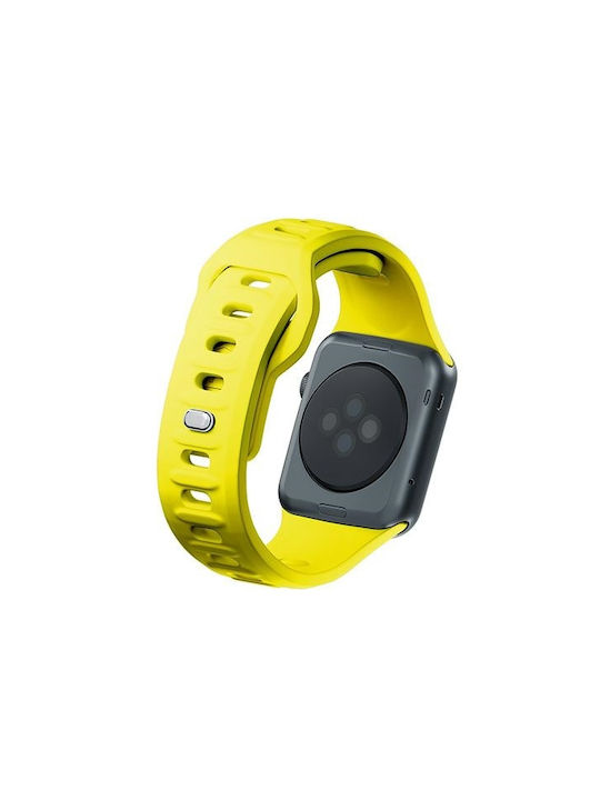 3MK Curea Silicon cu Pin Galben (Apple Watch 44/45/46mm/Ultra 49mm)