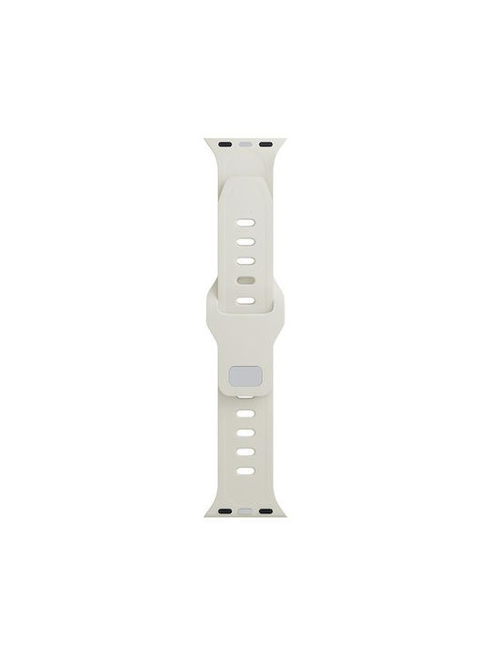 3MK Каишка Силикон с Pin Бежов (Apple Watch 38/40/41/42mm)