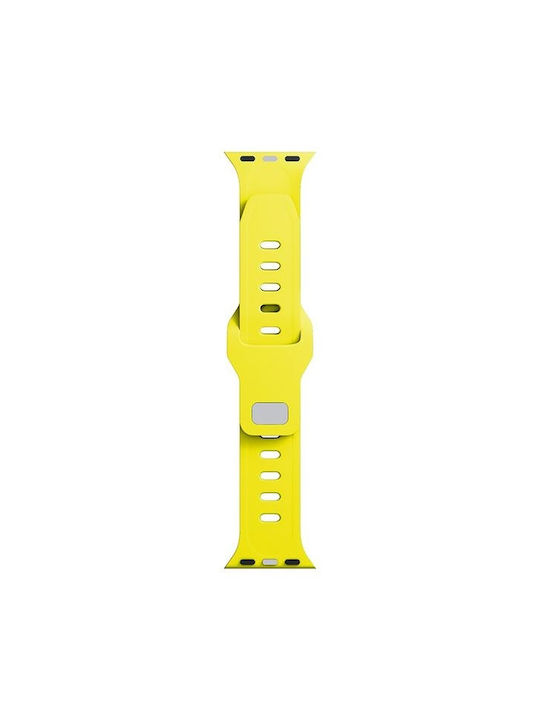 3MK Curea Silicon cu Pin Galben (Apple Watch 44/45/46mm/Ultra 49mm)