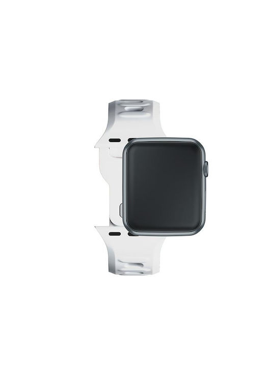 3MK Λουράκι Σιλικόνης με Pin Λευκό (Apple Watch 44/45/46mm/Ultra 49mm)