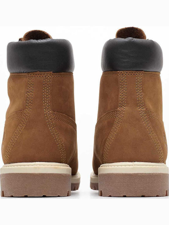 Leather Brown Waterproof Combat Boots