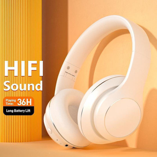 Nubi BH15 Безжични / Жични On Ear Слушалки с 36 часа Работа Бежови