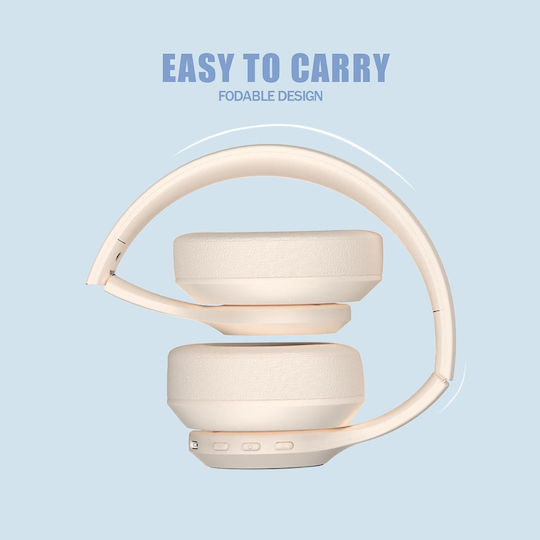 Nubi BH15 Безжични / Жични On Ear Слушалки с 36 часа Работа Бежови