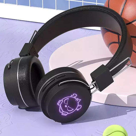 Nubi BH21 Angry Bear Безжични / Жични On Ear Слушалки с 36 часа Работа Черни