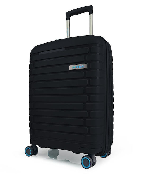 Bg Berlin Expandable Βαλίτσα Ταξιδίου Καμπίνας Σκληρή Black με 4 Ρόδες Ύψους 54εκ.