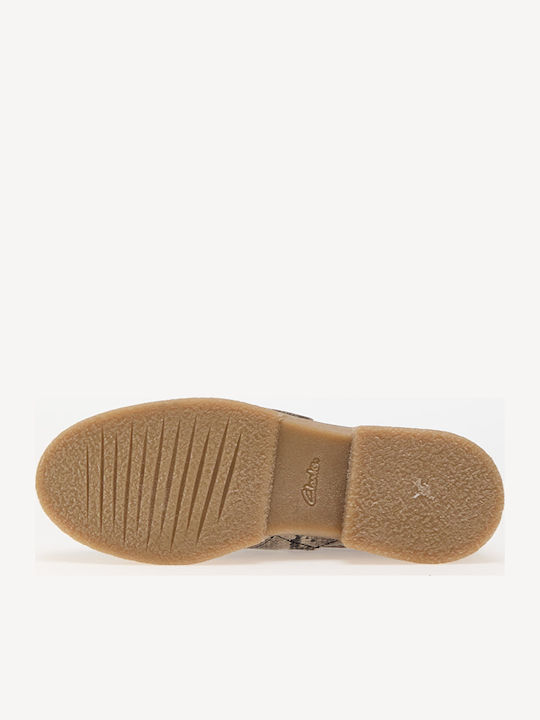 Linoso Monk Leather Women's Loafers in Gray Color