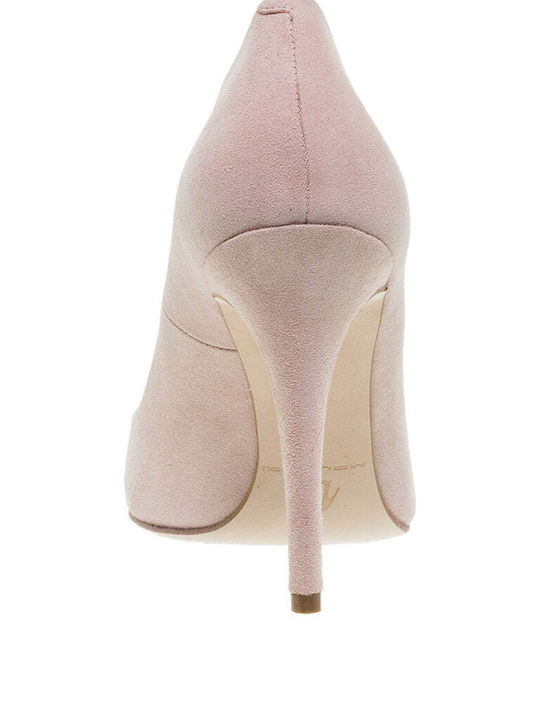 Mourtzi Suede Pointed Toe Light Nude High Heels