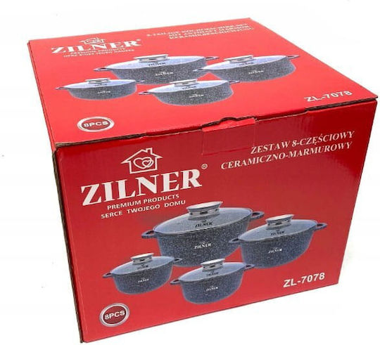 Zilner Σετ Κατσαρόλες από Χυτό Αλουμίνιο 8τμχ
