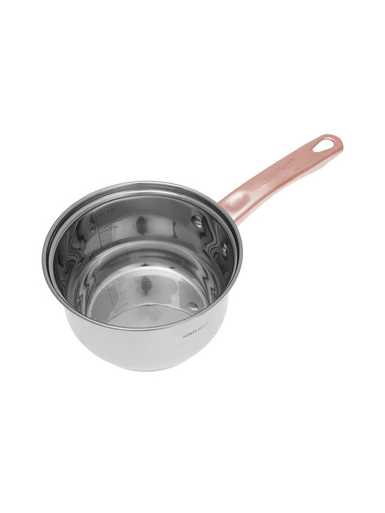 KING Hoff Pots Set Made of Stainless Steel Inox Copper with Non-Stick Interior Coating 5 Pieces