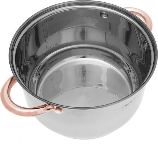 KING Hoff KING Hoff Töpfe Set aus Rostfreiem Stahl Inox / Kupfer mit Antihaftbeschichtung 5 Töpfe
