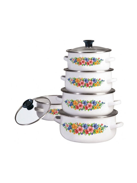 Klausberg Klausberg Cookware Set Made of Aluminum with Enamel Interior Coating 10 Pieces