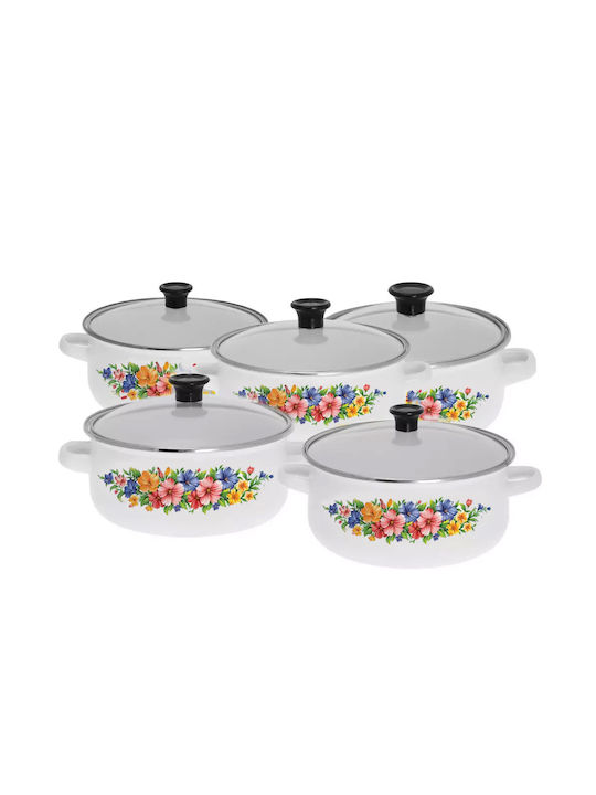 Klausberg Klausberg Cookware Set Made of Aluminum with Enamel Interior Coating 10 Pieces
