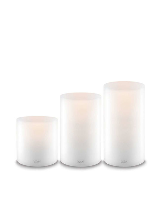 Qult Candle Holder suitable for Tealights Plastic in White Color 12x12x8cm 1pcs