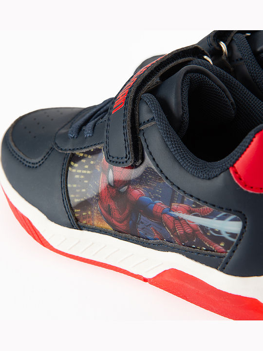 Spiderman Παιδικά Sneakers με Σκρατς Μπλε