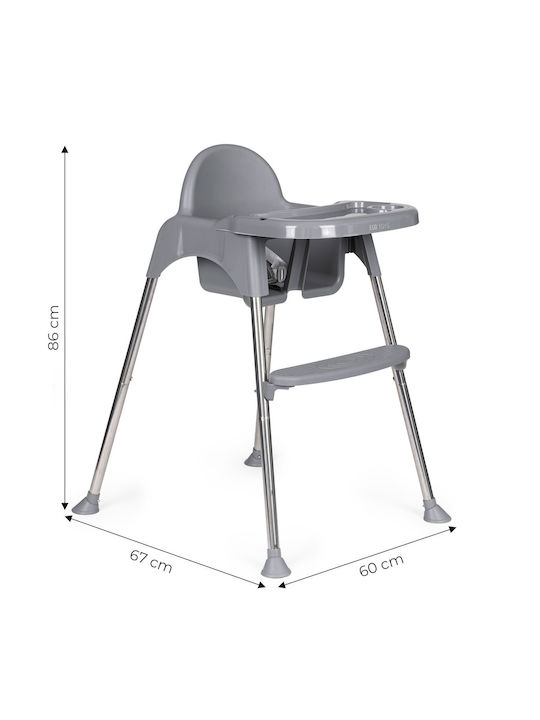 Ecotoys Καρεκλάκι Φαγητού 2 in 1 Γκρι