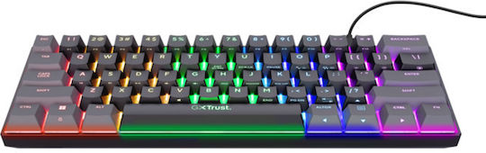 Trust GXT 867 Acira Gaming Μηχανικό Πληκτρολόγιο 60% με Outemu Red διακόπτες και RGB φωτισμό (Αγγλικό US)