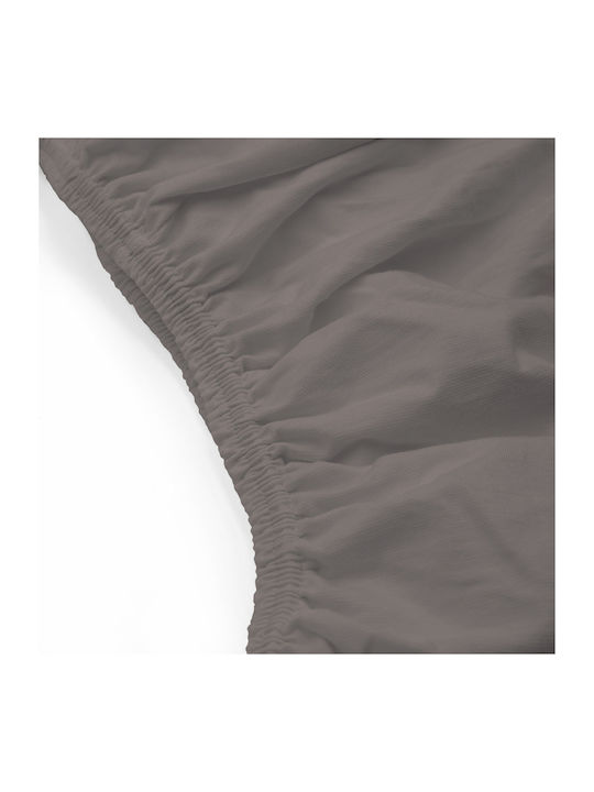 Darymex Sheet for Single Bed with Elastic 90x200+30cm. Gray