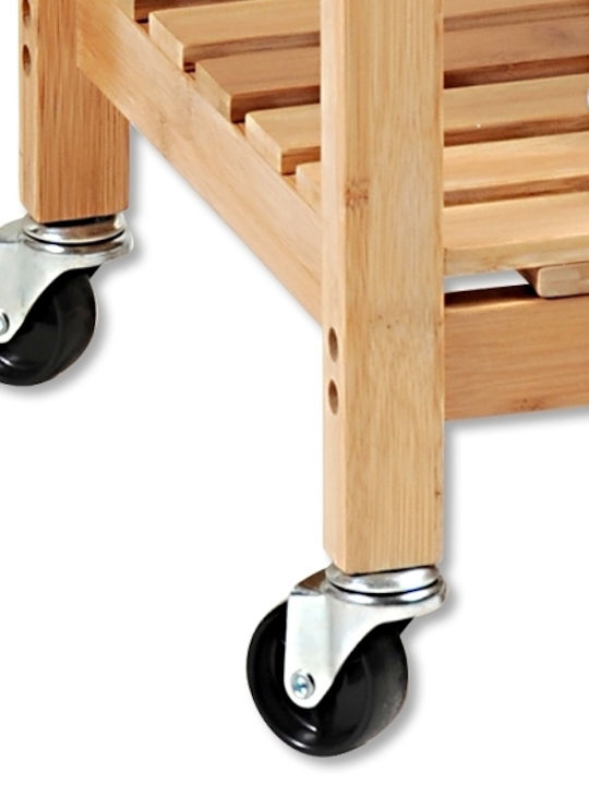 Kesper Wooden Kitchen Trolley 4 Tiers Brown 49x38x81cm