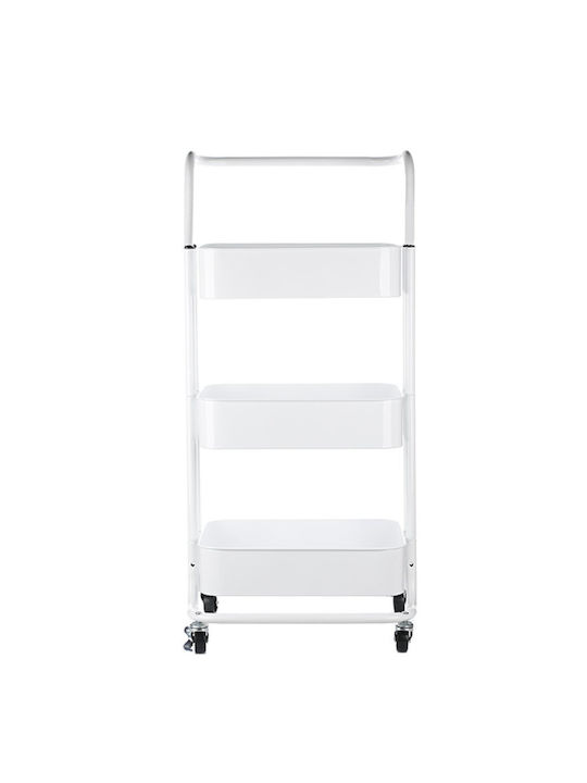 ArteLibre Rack de bucătărie din Metal în culoarea Albastru 3 Sloturi 35x42.5x79cm